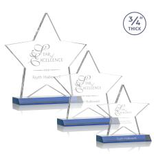 Chippendale Blue Star Crystal Award - Service Awards