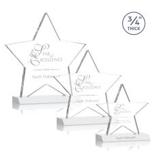 Chippendale White Star Crystal Award - Service Awards