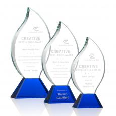 Employee Gifts - Norina Blue Flame Crystal Award