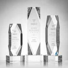 Delta Clear on Base Obelisk Crystal Award - Crystal Awards