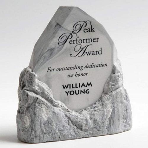 Corporate Awards - Award Shapes - Mountain Awards - Butte White Peak Stone Award