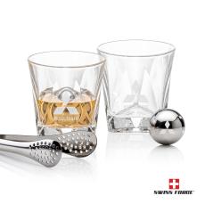 Swiss Force S/S Balls & 2 Oakhaven OTR - Etched Barware