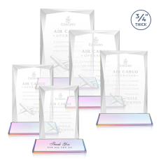 Messina Prismatic on Newhaven Base Rectangle Crystal Award - Corporate Awards