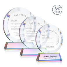 Gibralter Prismatic on Newhaven Base Circle Crystal Award - Corporate Awards
