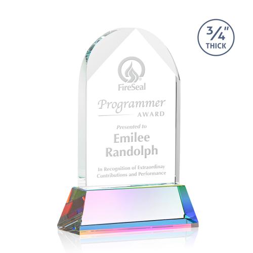 Corporate Awards - Crystal Awards - Blake Prismatic on Newhaven Arch & Crescent Crystal Award