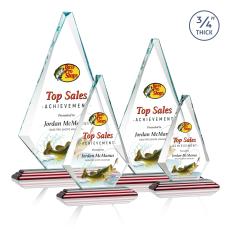 Windsor Full Color Rosewood Crystal Award - Employee Awards