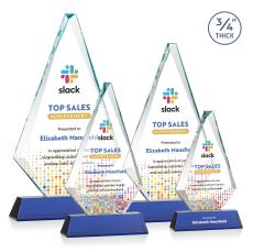 Windsor Full Color Blue on Newhaven Crystal Award - Award Plaques