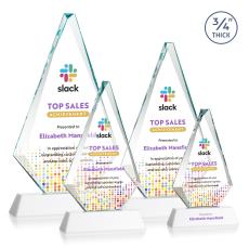 Windsor Full Color White on Newhaven Crystal Award - Corporate Awards