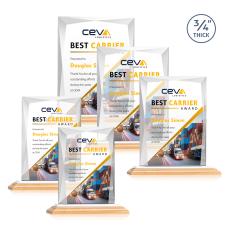 Messina Full Color/White Rectangle Bamboo Award - Corporate Awards