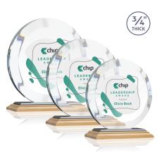 Gibralter Full Color/Black Circle Bamboo Award - Corporate Awards