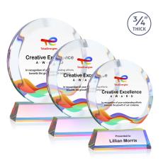 Gibralter Full Color Prismatic on Newhaven Circle Crystal Award - Corporate Awards