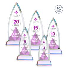 Shildon Full Color Prismatic on Newhaven Arch & Crescent Crystal Award - Crystal Awards