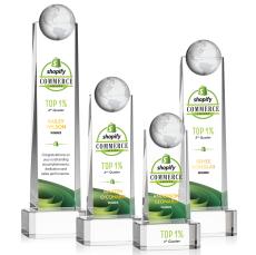 Sherbourne Globe Full Color Clear Spheres Crystal Award - Corporate Awards