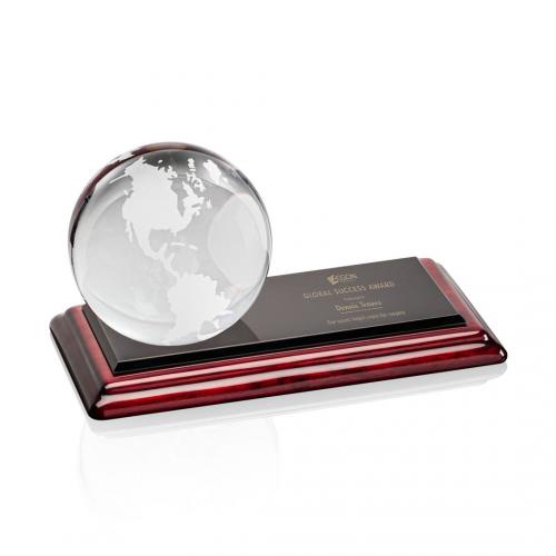 Corporate Awards - Crystal Awards - Globe Awards  - Globe Spheres on Albion™ Crystal Award