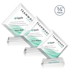 Belaire Full Color Clear on Newhaven Base Crystal Award - Corporate Awards