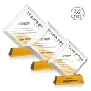 Belaire Full Color Amber on Newhaven Base Crystal Award