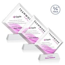 Belaire Full Color White on Newhaven Base Crystal Award - Corporate Awards