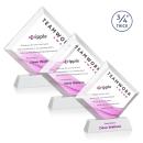 Belaire Full Color White on Newhaven Base Crystal Award