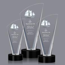 Brampton 3D Black Peak Crystal Award - Crystal Awards