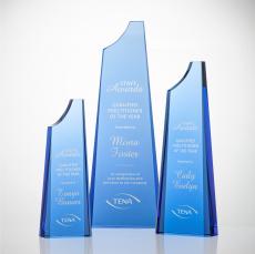 Middleton Sky Blue Obelisk Crystal Award - Crystal Awards
