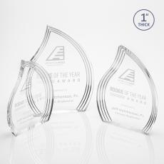 Tidworth Clear Flame Acrylic Award - Acrylic Awards