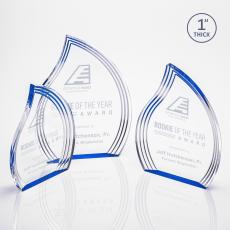 Tidworth Blue Flame Acrylic Award - Acrylic Awards