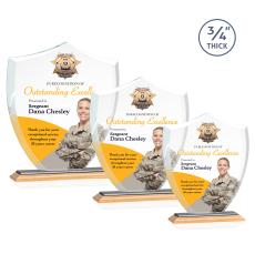 Scudo Shield Full Color/Black Abstract / Misc Bamboo Award - Award Shapes