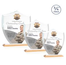 Scudo Shield Full Color/White Abstract / Misc Bamboo Award - Award Shapes