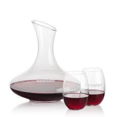Innisfil Carafe & Carlita Stemless Wine - Etched Barware