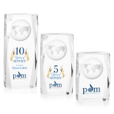 Falkirk Globe Full Color Crystal Award - Crystal Awards