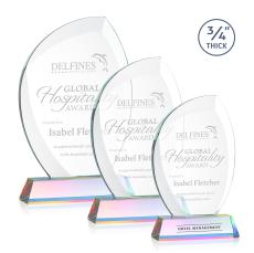 Wichita Prismatic on Newhaven Base Flame Crystal Award - Crystal Flame Awards