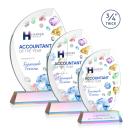 Wichita Full Color Prismatic on Newhaven Base Flame Crystal Award