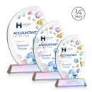 Wichita Full Color Prismatic on Newhaven Base Flame Crystal Award
