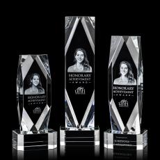 Delta 3D Clear on Base Obelisk Crystal Award - Crystal Awards