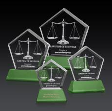 Genosee on Base (3D) - Green - Crystal Awards