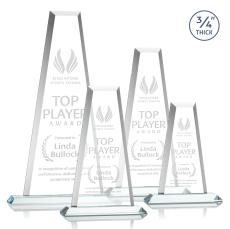 Imperial Tower Clear Obelisk Crystal Award - Crystal Pillar Awards