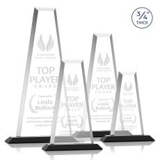 Imperial Tower Black Obelisk Crystal Award - Sales Awards