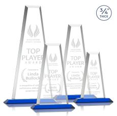 Imperial Tower Blue Obelisk Crystal Award - Sales Awards