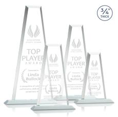 Imperial Tower White  Obelisk Crystal Award - Sales Awards