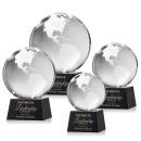 Globe Black on Robson Base Spheres Crystal Award