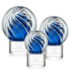 Genista Clear on Marvel Base Spheres Glass Award - Art Glass Awards