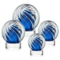 Genista Clear on Stanrich Base Spheres Glass Award - Glass Awards