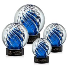 Genista Black on Stanrich Base Spheres Glass Award - Glass Awards