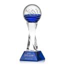 Tranquility Blue on Langport Base Spheres Glass Award