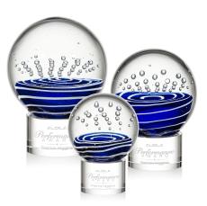 Tranquility Clear on Marvel Base Spheres Glass Award - Corporate Awards