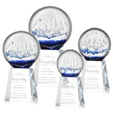 Starburst Clear on Celestina Base Spheres Glass Award - Art Glass Awards