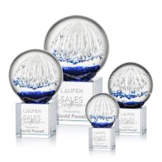 Starburst Clear on Granby Base Spheres Glass Award - Art Glass Awards
