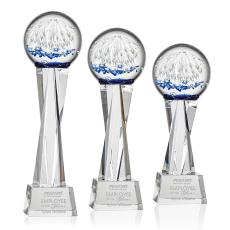 Starburst Clear on Grafton Base Spheres Glass Award - Art Glass Awards
