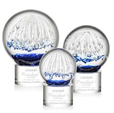 Starburst Clear on Marvel Base Spheres Glass Award - Corporate Awards