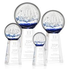 Starburst Clear on Novita Base Spheres Glass Award - Art Glass Awards
